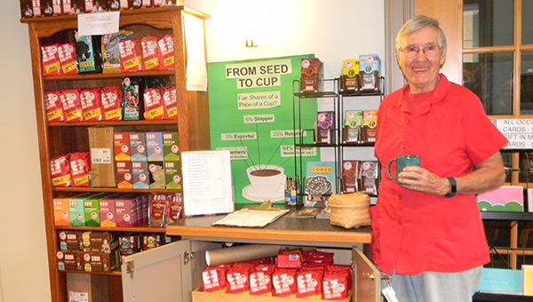 Selling fairly traded products at Grandview UMC