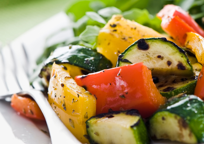 grilled local vegetables