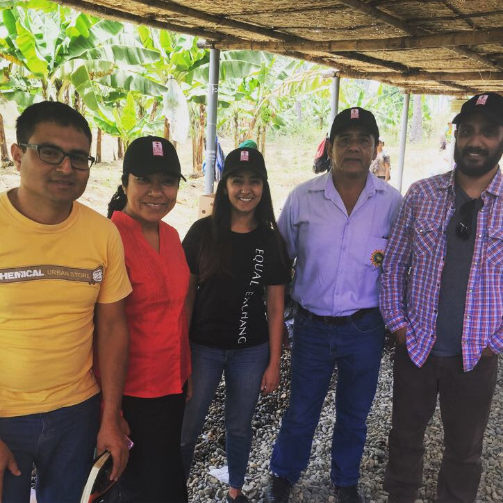 Ravdeep of the Produce Team with farmers at CEPIBO